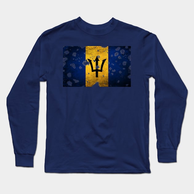 Barbados Flag Long Sleeve T-Shirt by Historia